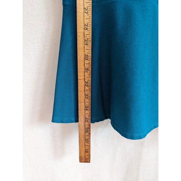 WHBM White House Black Market TEAL Lace Fit Flare Knee Length Dress Size 4 - Picture 7 of 10